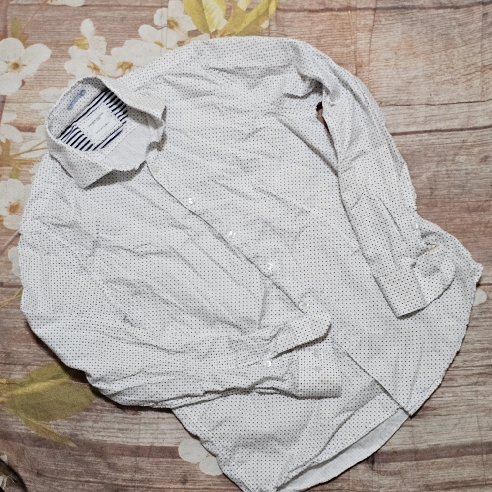 Denim & Flower White Dotted Men's Shirt